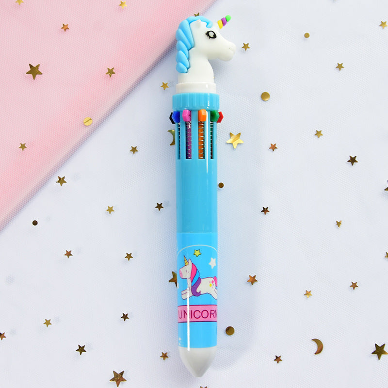 Girly Heart Cartoon Multicolor Press Ballpoint Pen