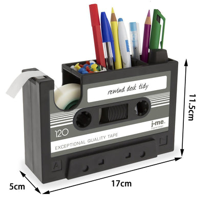 Cassette Tape Dispenser Pen Holder Vase Pencil Pot