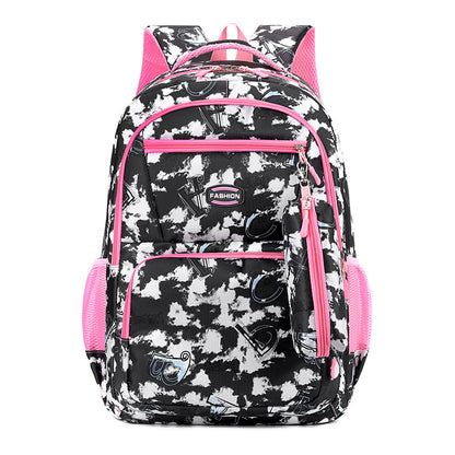 New Letter Print Backpack With Pencil Case