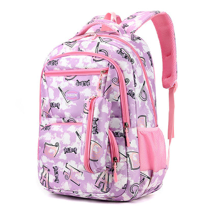 New Letter Print Backpack With Pencil Case