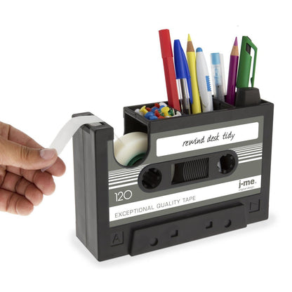 Cassette Tape Dispenser Pen Holder Vase Pencil Pot