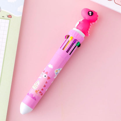 Girly Heart Cartoon Multicolor Press Ballpoint Pen