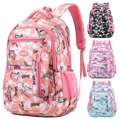 New Letter Print Backpack With Pencil Case